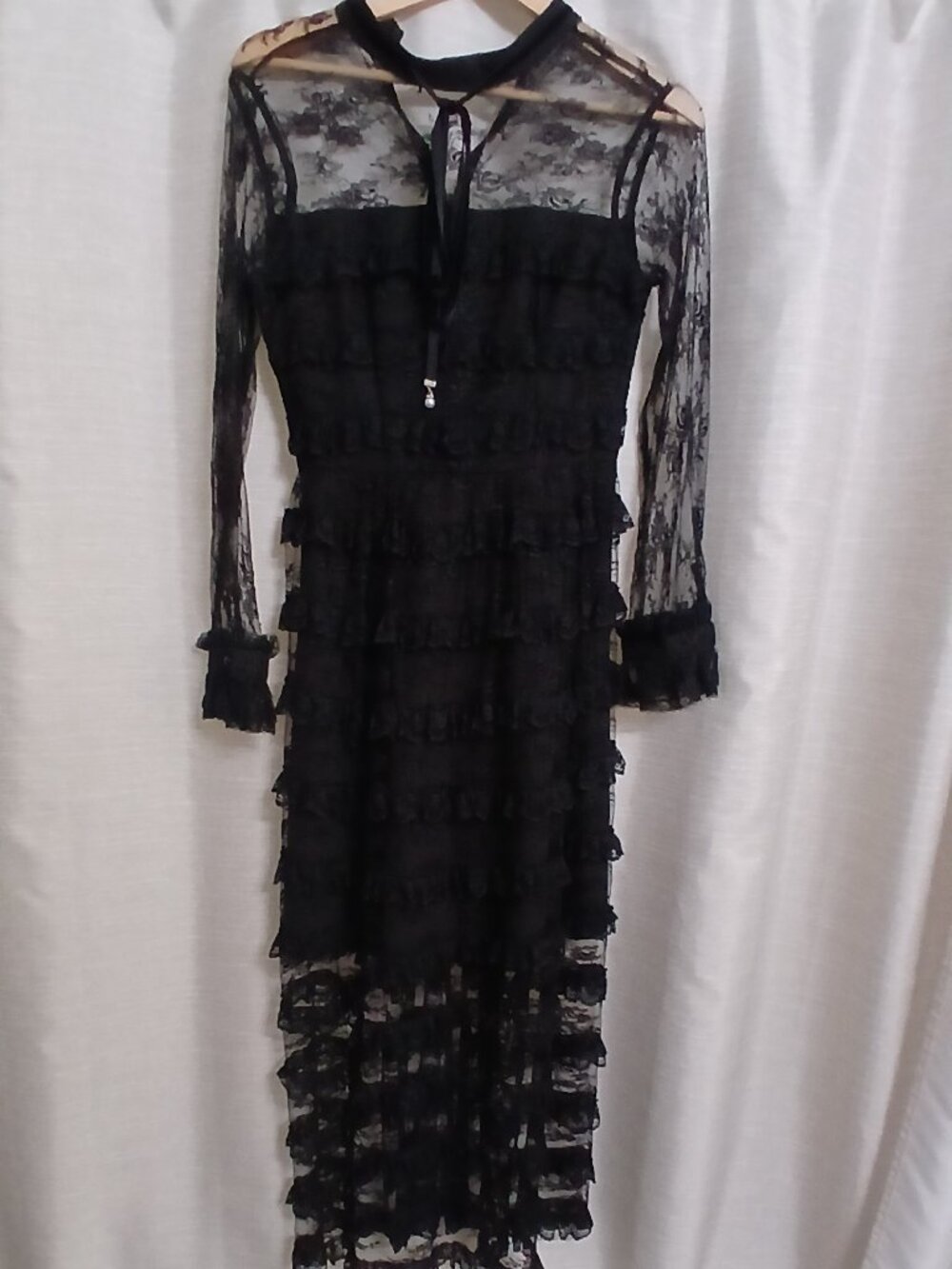Sexy black lace dress